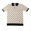 xinxinbuy Men designer Tee t shirt 23ss Malha Jacquard Letters impressão de manga curta algodão feminino Damasco preto XS-2XL