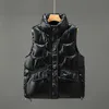 Women s Vest Stand Collar Short Bright Color Cotton Padded Jacket Sleeveless Female Winter Waistcoat Outer Wear Coat Vest 230208