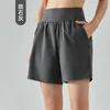 L-476 brede taille strakke yoga shorts voor dames bovenkleding sport capris los ademende casual bodems broek