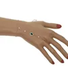 Bracciale splendido braccialetto a mano da donna europeo catena bianco rosso verde goccia d'acqua Cz fascino regalo di nozze bracciali schiavo gioielli