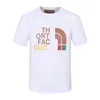 T-shirts masculinas de grife preto e branco moda casual multicoloridas estampa de alfabeto 100% algodão rua masculina e feminina mesma roupa gola redonda manga curta3XL#58