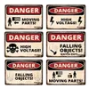 IBOOWU Danger DUST HAZARD Vintage Metal Painting Retro Metal Tin Signs Home Bar Club Wall Decor HIGH VOLTAGE Beware Warning Plaques 20cmx30cm Woo