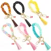 Ny akryllänk Keychain ChainLink Wristlet Key Chain Armelets Bangle Key Ring Link med TASSEL TT0209