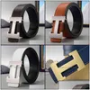 Brand 2022 Brand Luxury Men Leather Leatern H Buckle for Business Fashion Strap Women Jeans X220216 Drop Delivery AC6953298