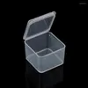 Smyckespåsar 5st/set justerbar förvaringslåda Fodral 3.7 2,5 cm transparent plastbärande fodral Craft Organizer F3078