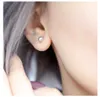 Diameter Stud Earrings Silver Plated Women Imitation Pearl Hypoallergenic Earings Jewelry