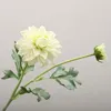 Dekoratif Çiçekler 54cm Simülasyon Dahlia 2 Yaprak ile Kafa Evde Oturma Odası için Sahte Çiçek Düğün Dekorasyonu DIY Süsler Pography