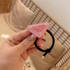 Fashion Designer Triangle Hair Band Candy Color Cute Girl Elastic Rubber Band Hair Tie