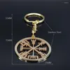 Klasyna Naszyjnik ze stali nierdzewnej Złote Kolor Amulet Viking Łańcuch kluczowy Kobiety/mężczyźni Biżuteria Llaveros para hombre n3048s08