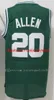 basketball jersey Vintage Basketball Ray Allen Jersey Retror 20 Kevin Garnett 5 21 Paul Pierce 34 Jesus Shuttlesworth Stitched Color Green W