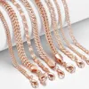 Łańcuch link 20 cm bransoletki dla kobiet mężczyzn 585 Rose Gold Color Curb Snail Foxtil Link Łańcuchy Bransoletka na ręce biżuteria mody CBB1 G230208