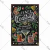 Cocktail Vintage Targa in metallo Poster Piastra Adesivo da parete Retro Targa in metallo per Man Cave Bar Ristorante Cafe Kitchen Decor 20x30cm Woo