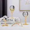 Dekorative Figuren Objekte Nordic Luxuriöse Artware Metall Kristallkugel Einrichtung Wohnzimmer Büro Desktop Dekoration Ornamente Handwerk