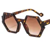 새로운 선글라스 유니osex 폴리곤 태양 안경 대형 프레임 프레임 묘지 안경 안경 단순한 안경 장식 7 색