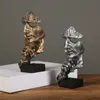 Obiekty dekoracyjne figurki 3 szt. Streszczenie Ozdoby Desiktop Desktop Rzeźba Miniaturowe figurki twarz charakter Nordic Art Rzemiosła biuro dom 230208