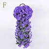 Dekorative Blumen, künstliche Pflanzen, gefälschte hängende violette Blumenwand, Glyzinienkorb, Party, Hochzeit, Heimdekoration