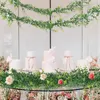 Flores decorativas 3 pacotes artificiais Eucalyptus Garland Fake Vines 180cm Plantas penduradas em Faux para o quarto de casamento da parede de casamento