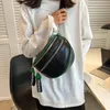 Waist Bags Fashion Female Belt Semicircle Saddle Sense of luxury Fanny pack Premium Leather Crossbody Chest 230208