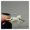Solitaire Ring Wholesale Sier Success Horse European And American Mens Fashion Simple Gift For Christmas Jzr038 Drop Deli Dhbha
