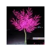 Gr￤smattor utomhus LED Artificial Cherry Blossom Tree Light Christmas Lamp 2304 st -lysdioder 9,8ft/3,0 m h￶jd 110VAC/220VAC Regnt￤t DR DHTVI