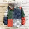 Men's Down Cotton Jacket Coat Winter Street Printing Thick Padded Loose Men And Women