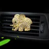 Decorations Ornament Perfume Clip Cute Crystal Diamond Elephant Auto Outlet Fragrance Decoration Air Freshener Car Interior Accessories 0209