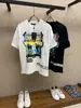 Xinxinbuy Men Designer Tee Tシャツ23SSバンドフリップレタープリント半袖コットン女性ホワイトブラックレッドグリーンS-XL