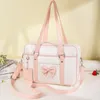 Abendtaschen Kawaii Schleife JK Uniform Schulter für Frauen Student Schule Süße Lolita Damen Messenger Nettes Mädchen Pu-Leder 230208