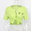 23ss Womens V-Neck Cardigan Solid Color T shirt Half Sleeve Printed Crop Slim Fashion Sexy Open Collar Tshirts