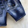 DSQUARE JEANS D2 Джинсы Мужские джинсы Мужские роскошные дизайнеры скинни разорванные крутые парня причинную джинсовую джинсовую ткань модные джинсы Men Washe QWR