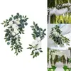 Decorative Flowers 2x Hanging Wedding Arch Garland Rustic For Backdrop Reception Table