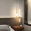 Lichten Creatieve zwarte gouden plafondlampen voor slaapkamer Living Room verlichting LED Moderne binnenhanger Hanging Light 0209