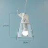 Pendant Lamps Nordic Ceiling LED Lights Resin Elephant Deco Pending Lighting Living Room Children Hanging Light