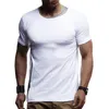 Herr t shirts 2023 sommar män skjorta kort ärm streetwear t-shirts casual fasta smala toppar hip hop tee kemise homme