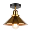 Światła Retro Industrial Loft Lampa sufitowa spódnica z abażurą żelazną oświetlenie LED sufit do salonu kuchenne objazdy oświetleniowe 0209