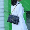 Designer Messenger Bag For Woman V Line ENVELOPE Handbags Womens Luxury Brand Y Crossbody MessageBag Caviar Leather Shoulder Bags