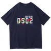 Camisetas de algodón para hombre DSQ2 con letras impresas, manga corta, tendencia versátil, hombres y mujeres, camiseta dsq personalizada informal, moda de verano