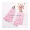 Dangle Chandelier Womens Long Gland Boucles D'oreilles Pour Femmes / Filles Fringe Drop Élégant Oreille Accessoires Ez001 Livraison 202 Dhe16