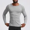 T-shirts pour hommes T-shirt à séchage rapide de compression extérieure à manches longues pour hommes en cours d'exécution Pro Basketball Gym Fitness Training Yoga Sports Collants