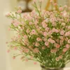 Fleurs décoratives 5 têtes artificielles souffle de bébé fleur gypsophile fausse plante en silicone pour la décoration de fête de mariage à la maison intérieure