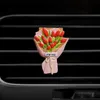 Decorations Flower Sunflower Outlet Vent Duck Rose Air Conditioning Clip Car Interior Decoration Gift for Girl 0209