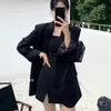 Kombinezony damskie Blazer Chic Single Bedeed Blazer B płaszcz Kobiet Elegancki cukierki Kolor Long Rleeve Ladies Stylowe topy 230209