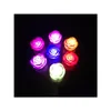 Night Lights 200Pcs/Lot Changeable Color Led Rose Flower Candle Smokeless Flameless Roses Love Lamp Battery With Retail Box Drop Del Dhbha