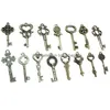 Charms 40Pcs/1 Set Fancy Heart Bow Necklace Pendant Antique Vintage Old Look Bronze Skeleton Keyscharms Drop Delivery 202 Dhs8F