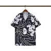 Chemise de créateur Mode pour hommes Chemise de bowling florale géométrique Chemise décontractée hawaïenne Hommes Slim Fit T-shirt polyvalent à manches courtes