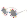 Kids Sunglasses Sunflowers Sun Glasses Designer Round Frosted Frame Girls Frosted Glasses Children's Sunscreen Fashion Cute Eyeglasses Eyewear Wholesale BC282