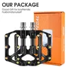 Bike Pedals WEST BIKING Ultralight Pedal for Bicycle Sealed Bearing Carbon Fiber Axle Tube MTB Shockproof Alloy Pedal BMX Bike Accessories 0208