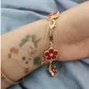 Link Chain Five Leaf Clover Chain Bracele For Women Woman 2022 Bloempatroon Designer Digentarmbanden bij de hand Vrouwelijk mode -sieraden Gift G230208