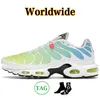 2023 Mens Womens TN Plus 3ランニングシューズTerassape Triple Black Anthracite Hyper Jade Teal Yellow Grape Ice Bred Reflective Trainers