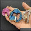 Charms Irregar Shape Crystal Pendant Natural Semiprecious Stone For Diy Necklace Jewelry Making Woman Accessories Wholesalec Dhh18